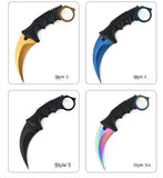 Outdoor high hardness portable multi-functional camping survival knife CSGO game claw knife outdoor self-defense eagle claw knife