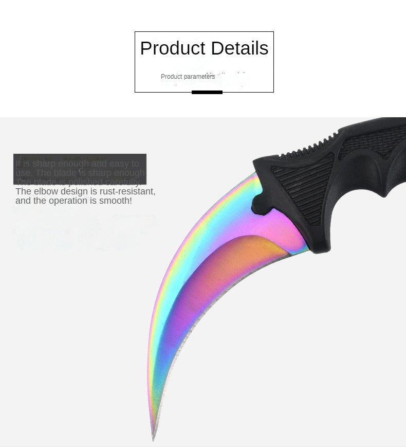 Outdoor high hardness portable multi-functional camping survival knife CSGO game claw knife outdoor self-defense eagle claw knife