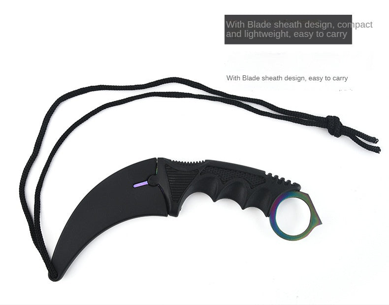 Outdoor high hardness portable multi-functional camping survival knife CSGO game claw knife outdoor self-defense eagle claw knife