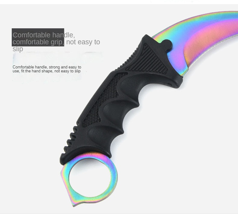 Outdoor high hardness portable multi-functional camping survival knife CSGO game claw knife outdoor self-defense eagle claw knife