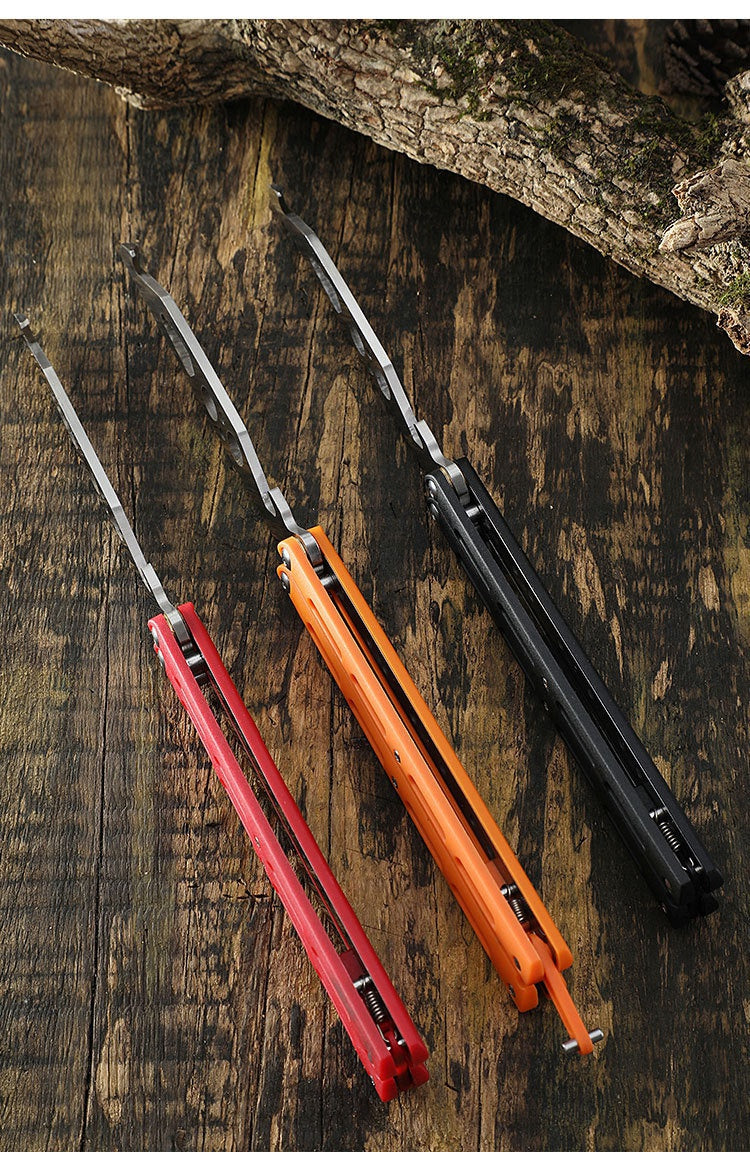 Butterfly knife cool play knife without edge novice practice 420C stainless steel training knife multi-function