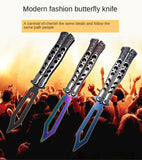 Practice all-steel folding knife bladeless safety throwing knife multi-function tool new fashion butterfly training knife