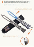 Practice all-steel folding knife bladeless safety throwing knife multi-function tool new fashion butterfly training knife