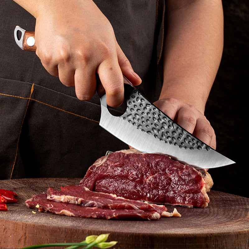 Chef kitchen knife forged fire knife handmade stainless steel kitchen boning knife fishing knife meat cleaver butcher knife