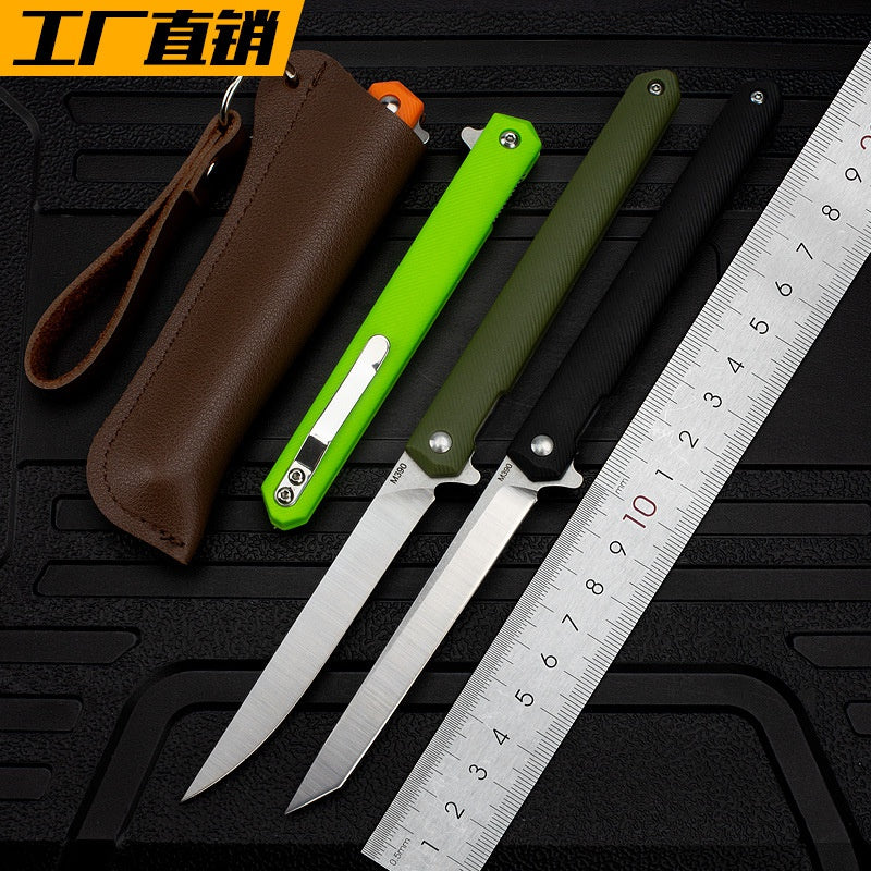 Outdoor mini knife factory spot folding knife sharp bearings folding knife wilderness survival fruit knife