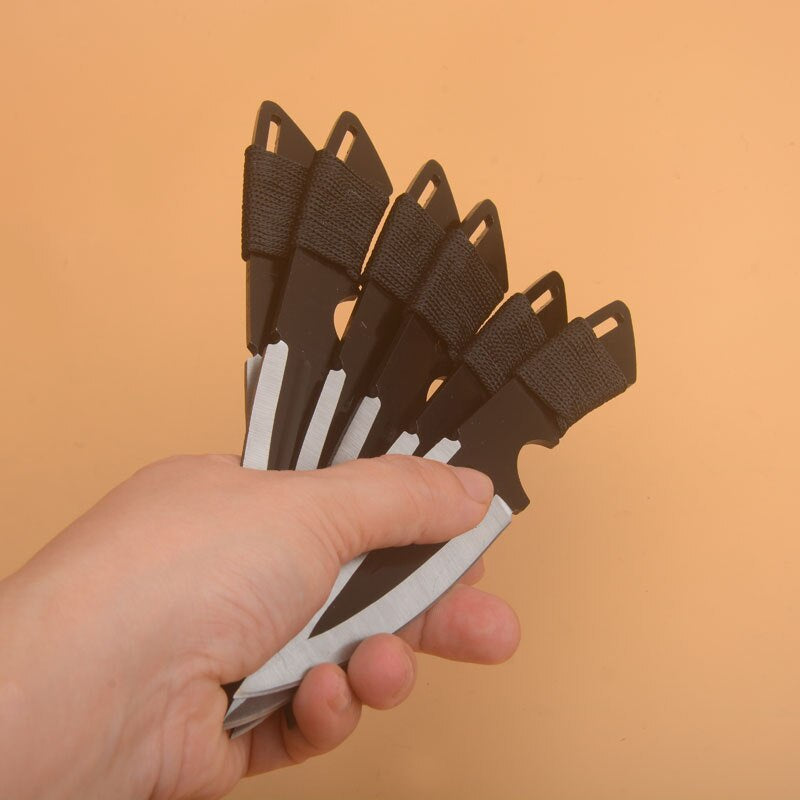 3pcs/6pcs Darts Ninja Kunai Hunting Knives Tactical Fixed Blade Throwing Knife Set with Sheath
