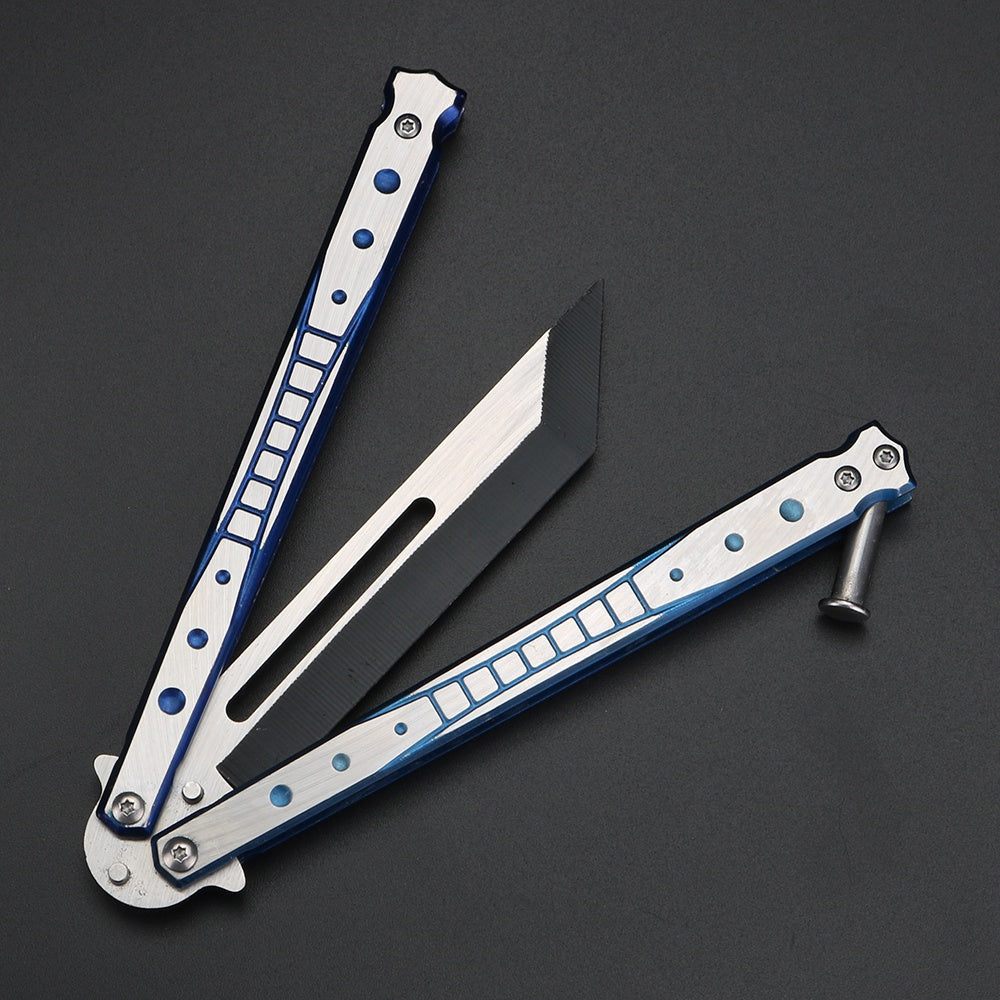 Professional practice knife without blade, novice practice butterfly knife, swing knife all-steel safety design