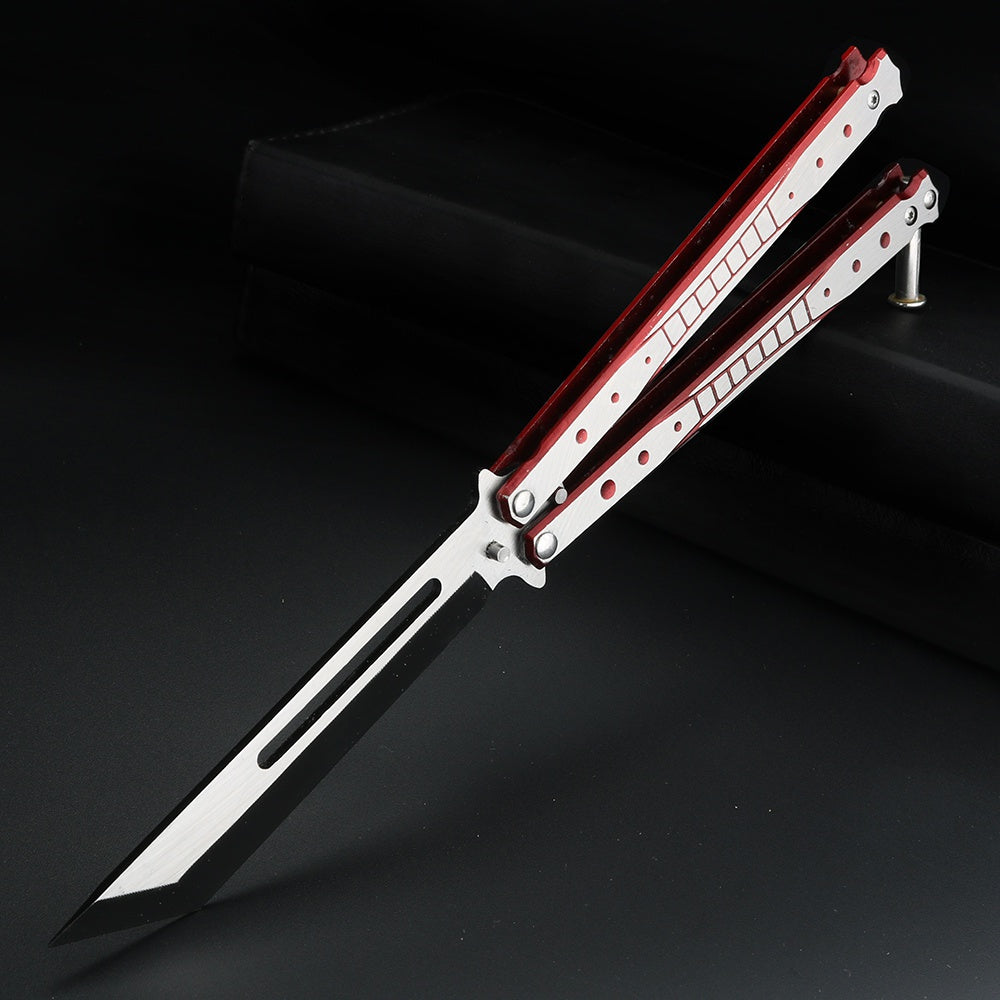 Professional practice knife without blade, novice practice butterfly knife, swing knife all-steel safety design