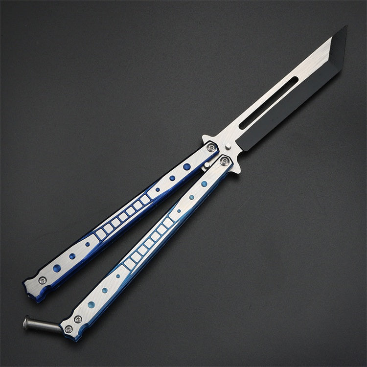 Professional practice knife without blade, novice practice butterfly knife, swing knife all-steel safety design