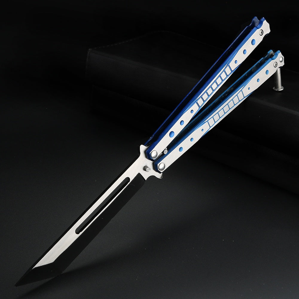 Professional practice knife without blade, novice practice butterfly knife, swing knife all-steel safety design