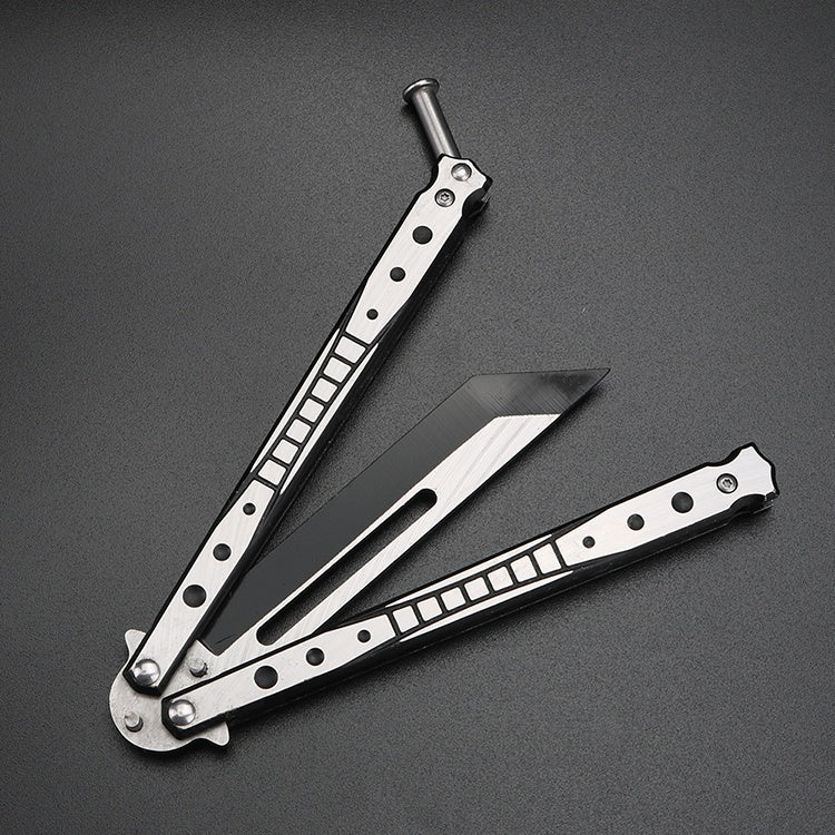 Professional practice knife without blade, novice practice butterfly knife, swing knife all-steel safety design