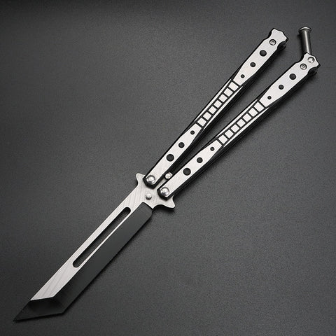 Professional practice knife without blade, novice practice butterfly knife, swing knife all-steel safety design