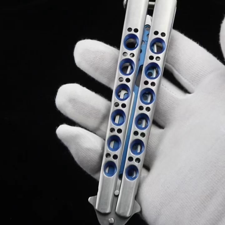 Throwing knife all-steel practice knife maintenance-free safety design practice butterfly knife without blade professional training
