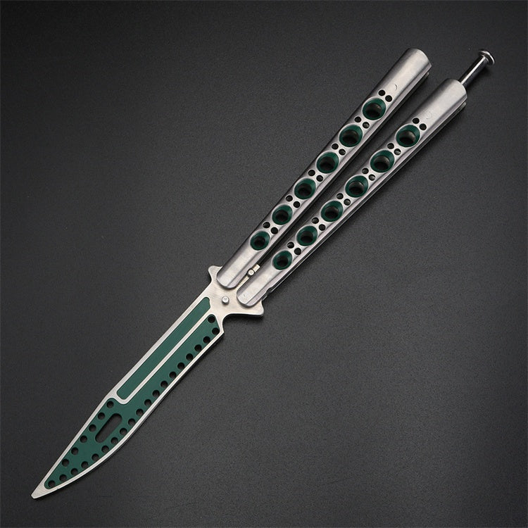 Throwing knife all-steel practice knife maintenance-free safety design practice butterfly knife without blade professional training