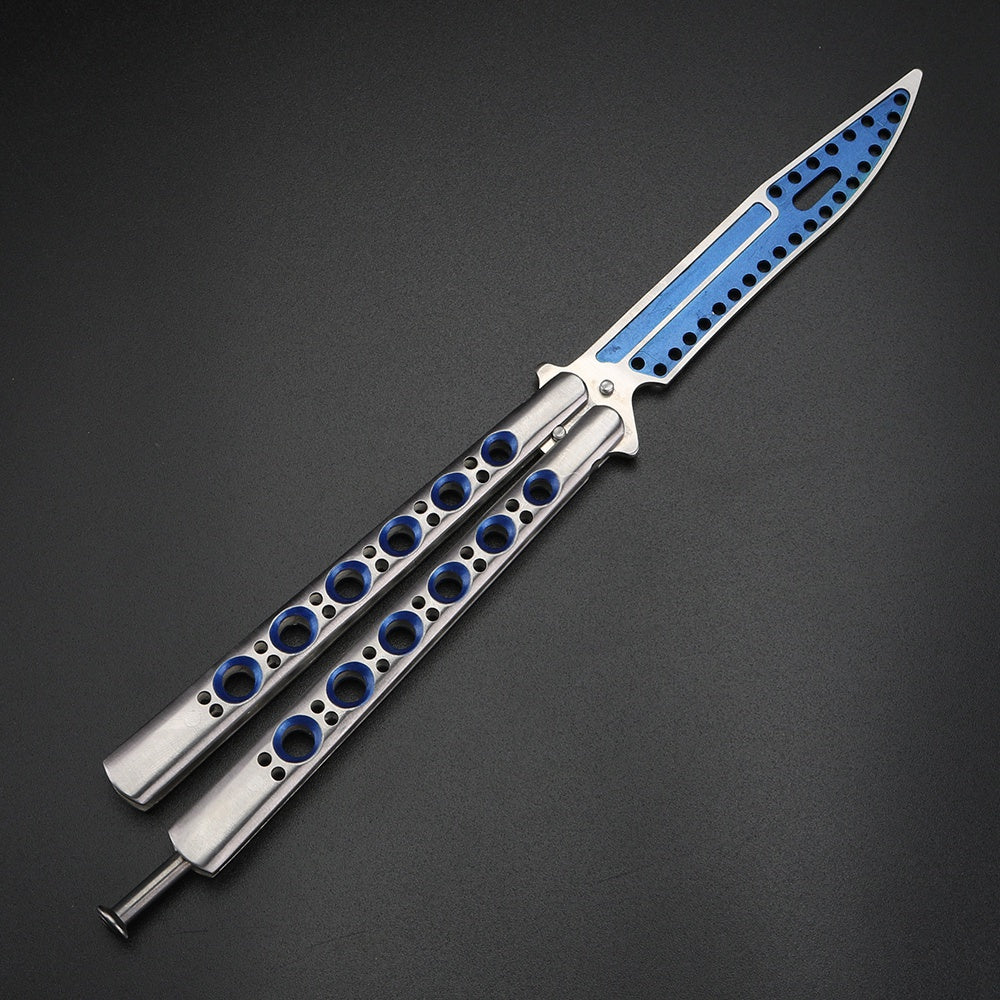 Throwing knife all-steel practice knife maintenance-free safety design practice butterfly knife without blade professional training