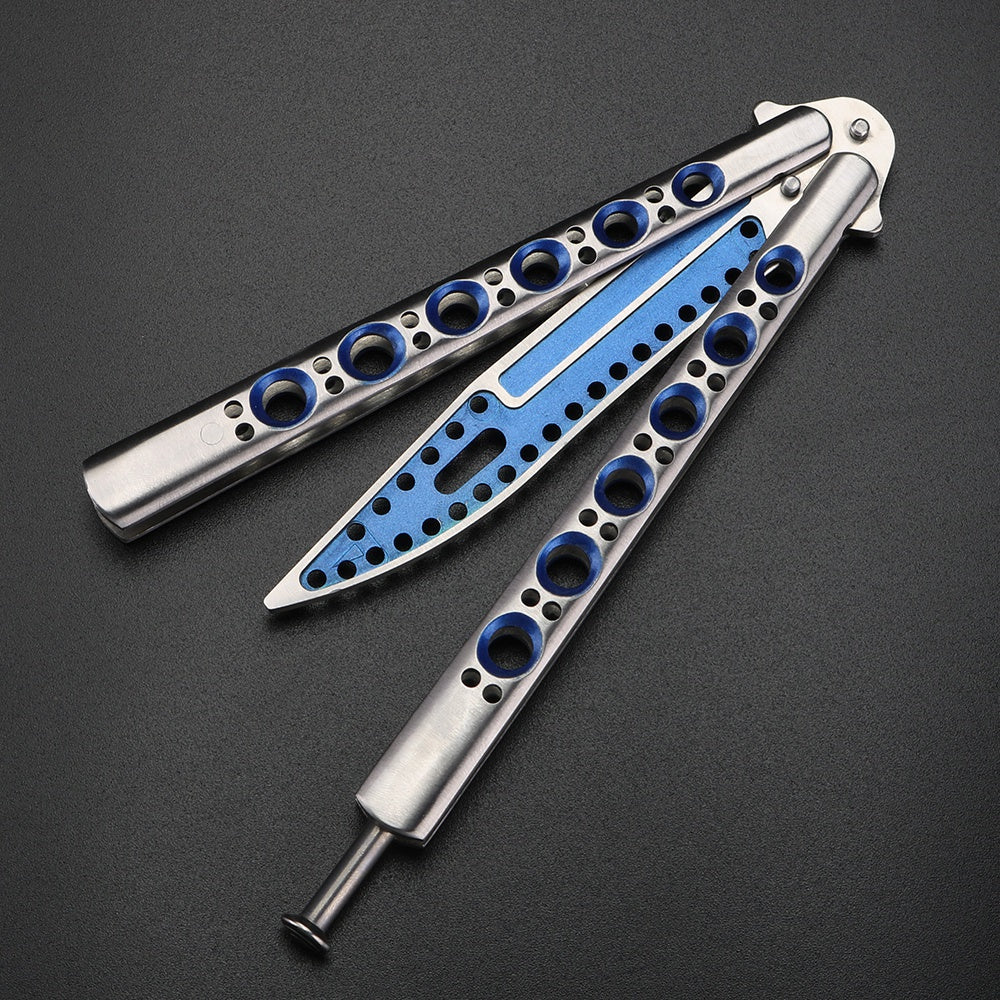 Throwing knife all-steel practice knife maintenance-free safety design practice butterfly knife without blade professional training