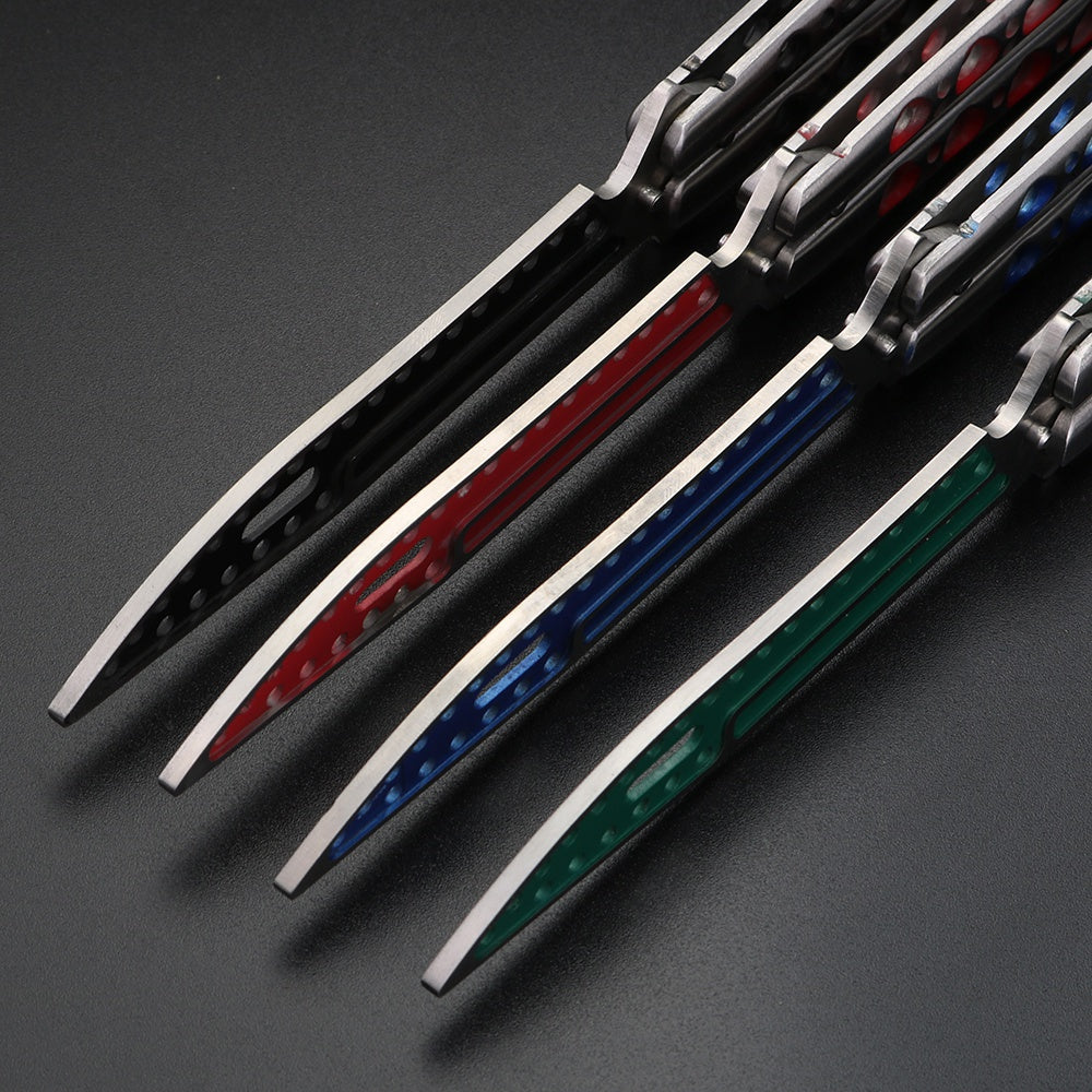 Throwing knife all-steel practice knife maintenance-free safety design practice butterfly knife without blade professional training