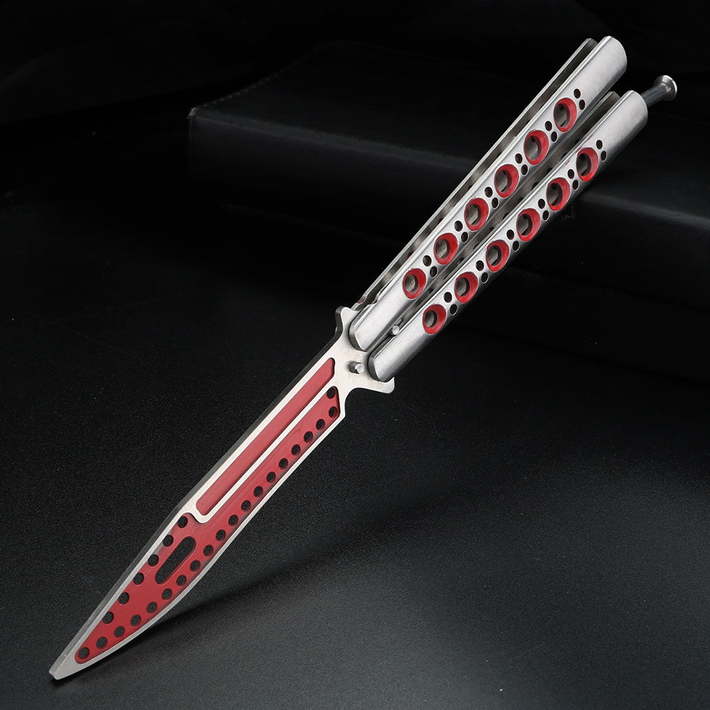 Throwing knife all-steel practice knife maintenance-free safety design practice butterfly knife without blade professional training