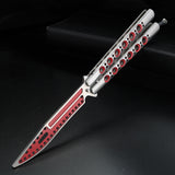Throwing knife all-steel practice knife maintenance-free safety design practice butterfly knife without blade professional training