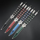 Throwing knife all-steel practice knife maintenance-free safety design practice butterfly knife without blade professional training