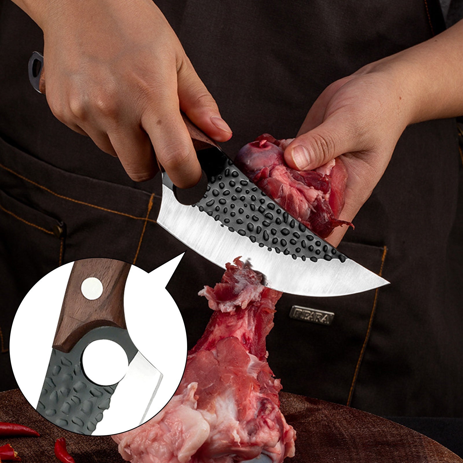 Handmade stainless steel kitchen boning knife fishing knife meat cleaver butcher knife chef kitchen knife forging fire knife