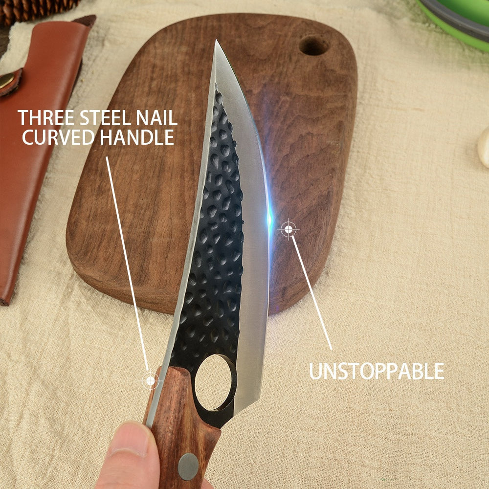 Handmade stainless steel kitchen boning knife fishing knife meat cleaver butcher knife chef kitchen knife forging fire knife