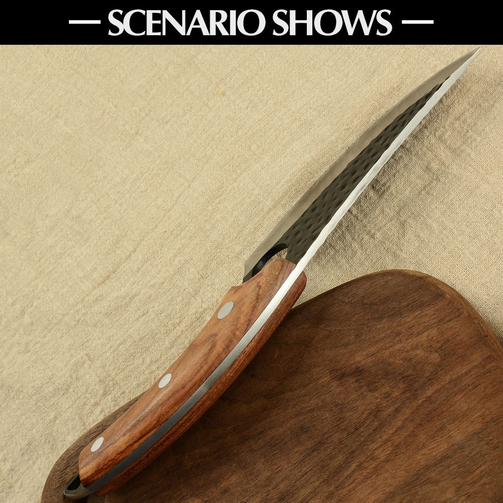 Handmade stainless steel kitchen boning knife fishing knife meat cleaver butcher knife chef kitchen knife forging fire knife
