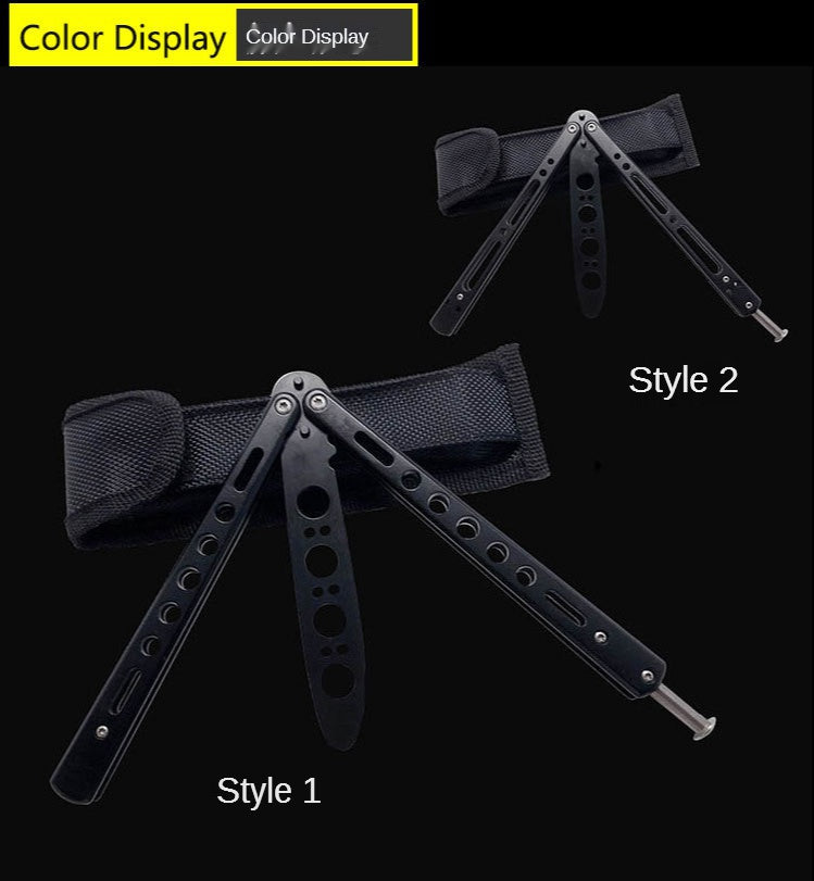 Tour cool butterfly tool stock supply unmodied butterfly training knife novice practicing knife stainless steel folding knife