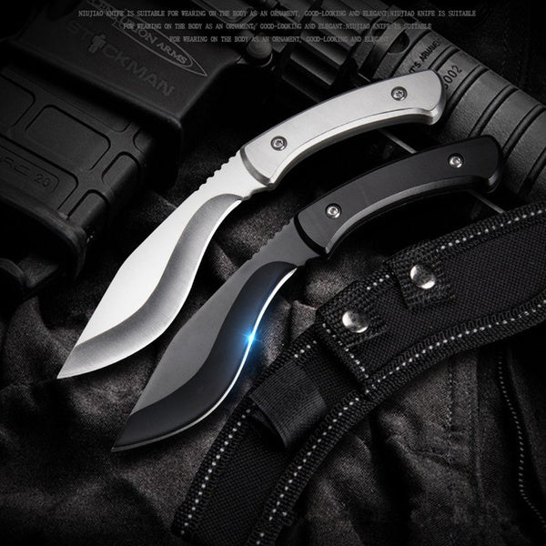 Brand New 2 Size Outdoor Utility Knife Self Defense Dog Leg Knife Arrow Style Tactical Hunting Survival Sharp Knife
