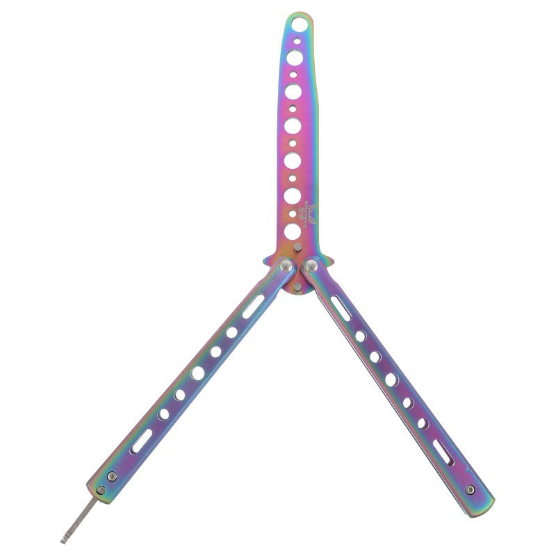 Transformable Blunt Pocke Survival Knife Training Foldable Butterfly Knife Portable  Tool for Outdoor Game Tools t Mini Trainer