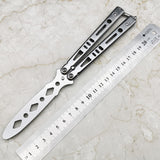 Transformable Blunt Pocke Survival Knife Training Foldable Butterfly Knife Portable  Tool for Outdoor Game Tools t Mini Trainer