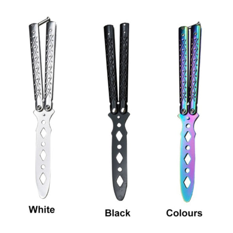 Transformable Blunt Pocke Survival Knife Training Foldable Butterfly Knife Portable  Tool for Outdoor Game Tools t Mini Trainer