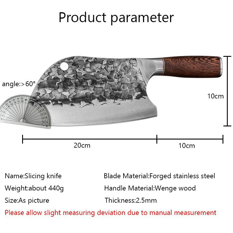 Cooking Knife Meat Cutter Butcher Knife Stainless Steel Hand Forged Kitchen Knife Chef's Kitchen Knife