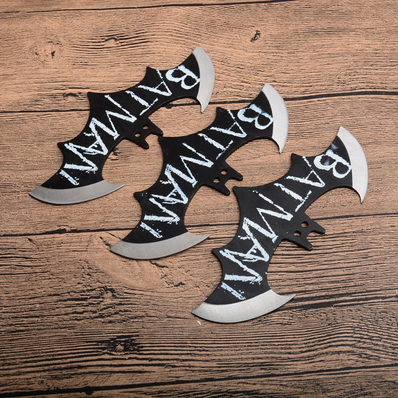 3pcs/6pcs Darts Ninja Kunai Hunting Knives Tactical Fixed Blade Throwing Knife Set with Sheath（bat）