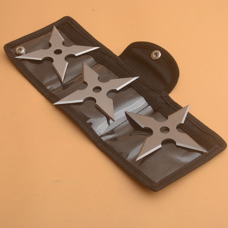 3pcs/6pcs Darts Ninja Kunai Hunting Knives Tactical Fixed Blade Throwing Knife Set with Sheath（Four-cornered dart）