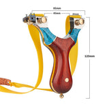 Purple sandalwood wind slingshot titanium alloy fast flattened rubber band stitching technology sniper sight