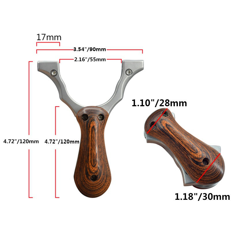 Outdoor toys carry flat skin bag slingshot stainless steel free-banding folding bow with aiming