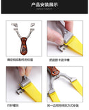 Outdoor toys carry flat skin bag slingshot stainless steel free-banding folding bow with aiming
