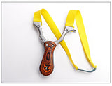 Outdoor toys carry flat skin bag slingshot stainless steel free-banding folding bow with aiming