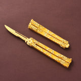 Folding Practice Knife Outdoor Novice Training Tool Counter-Strike Game Knife Giveaway Bladeless 8 Style c Alloy Butterfly Knife Douluo Butterfly 14CM Zin Scalpel Training Tool Not Bladed Golden Dragon Assassin Scalpel Full Alloy Toy Model