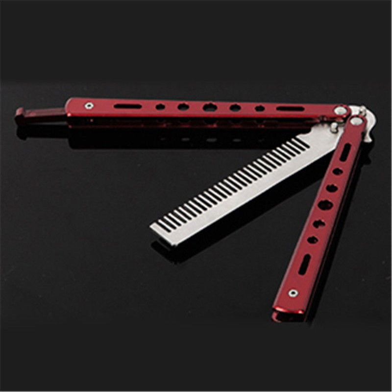 Red Limited New Amazing Practice Training Stainless Steel Butterfly Knife Outdoor Comb Multifunctional Knife