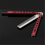 Red Limited New Amazing Practice Training Stainless Steel Butterfly Knife Outdoor Comb Multifunctional Knife