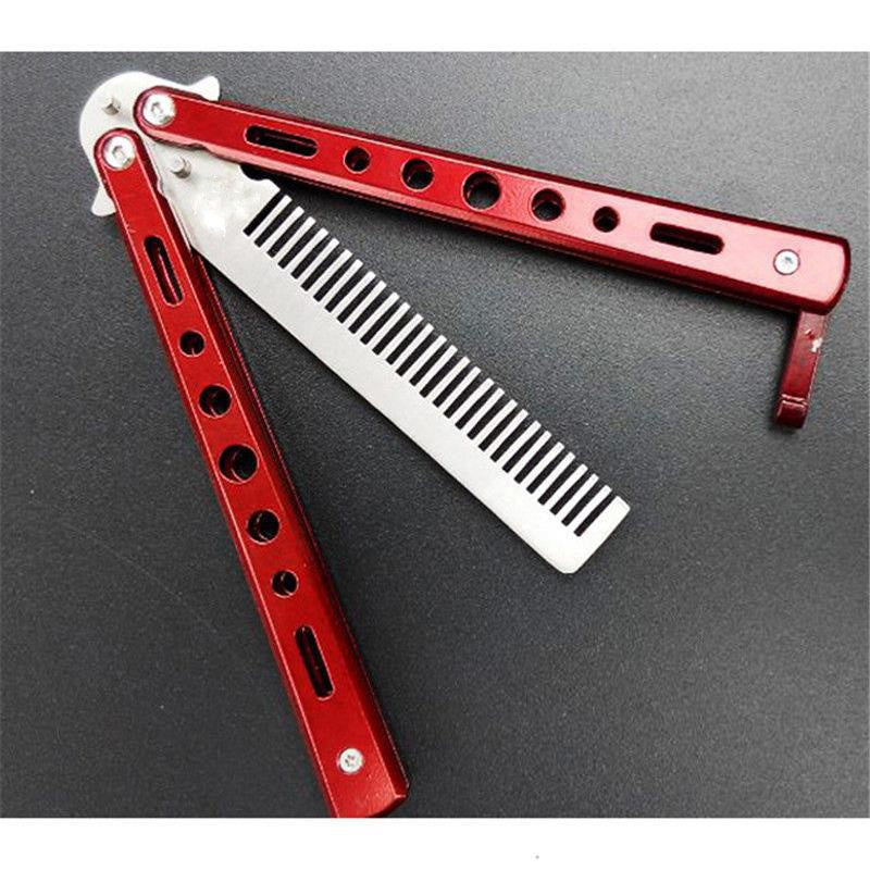 Red Limited New Amazing Practice Training Stainless Steel Butterfly Knife Outdoor Comb Multifunctional Knife