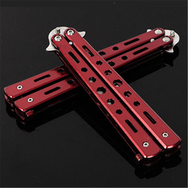 Red Limited New Amazing Practice Training Stainless Steel Butterfly Knife Outdoor Comb Multifunctional Knife