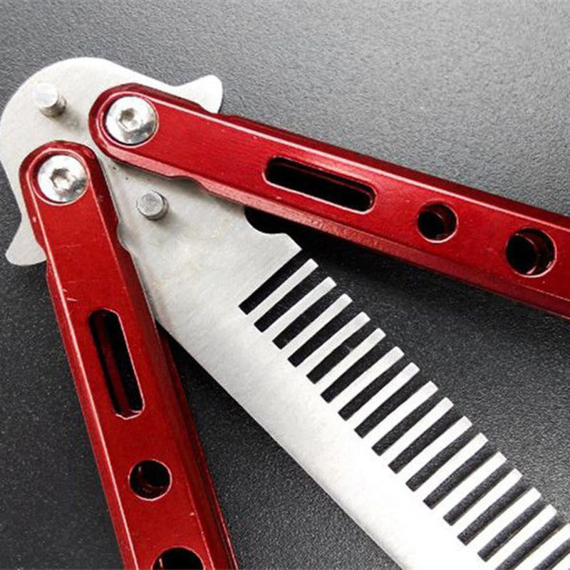 Red Limited New Amazing Practice Training Stainless Steel Butterfly Knife Outdoor Comb Multifunctional Knife