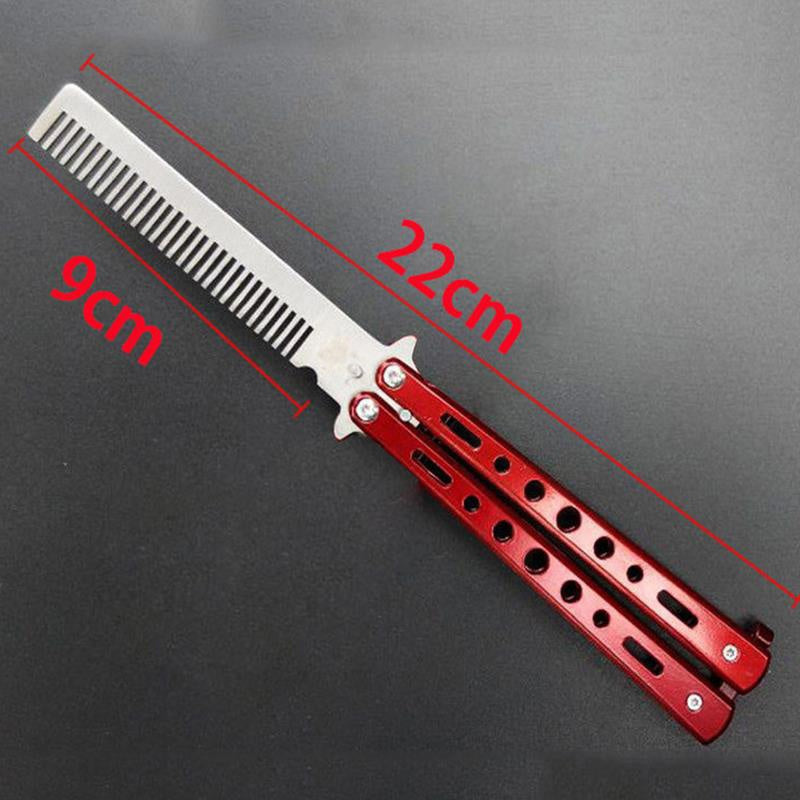 Red Limited New Amazing Practice Training Stainless Steel Butterfly Knife Outdoor Comb Multifunctional Knife