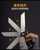 G10 survival knife straight for small knife folding knife D2 steel high hardness folding knife outdoor camping anti-body knife