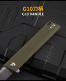G10 survival knife straight for small knife folding knife D2 steel high hardness folding knife outdoor camping anti-body knife