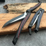 Outdoor Camping Hunting Knife Full Metal Practice Knife Combat Essential Self Defense - Very Sharp Blade Survival Knife Tactical Butterfly Knife Training Knife