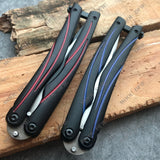 Outdoor Camping Hunting Knife Full Metal Practice Knife Combat Essential Self Defense - Very Sharp Blade Survival Knife Tactical Butterfly Knife Training Knife